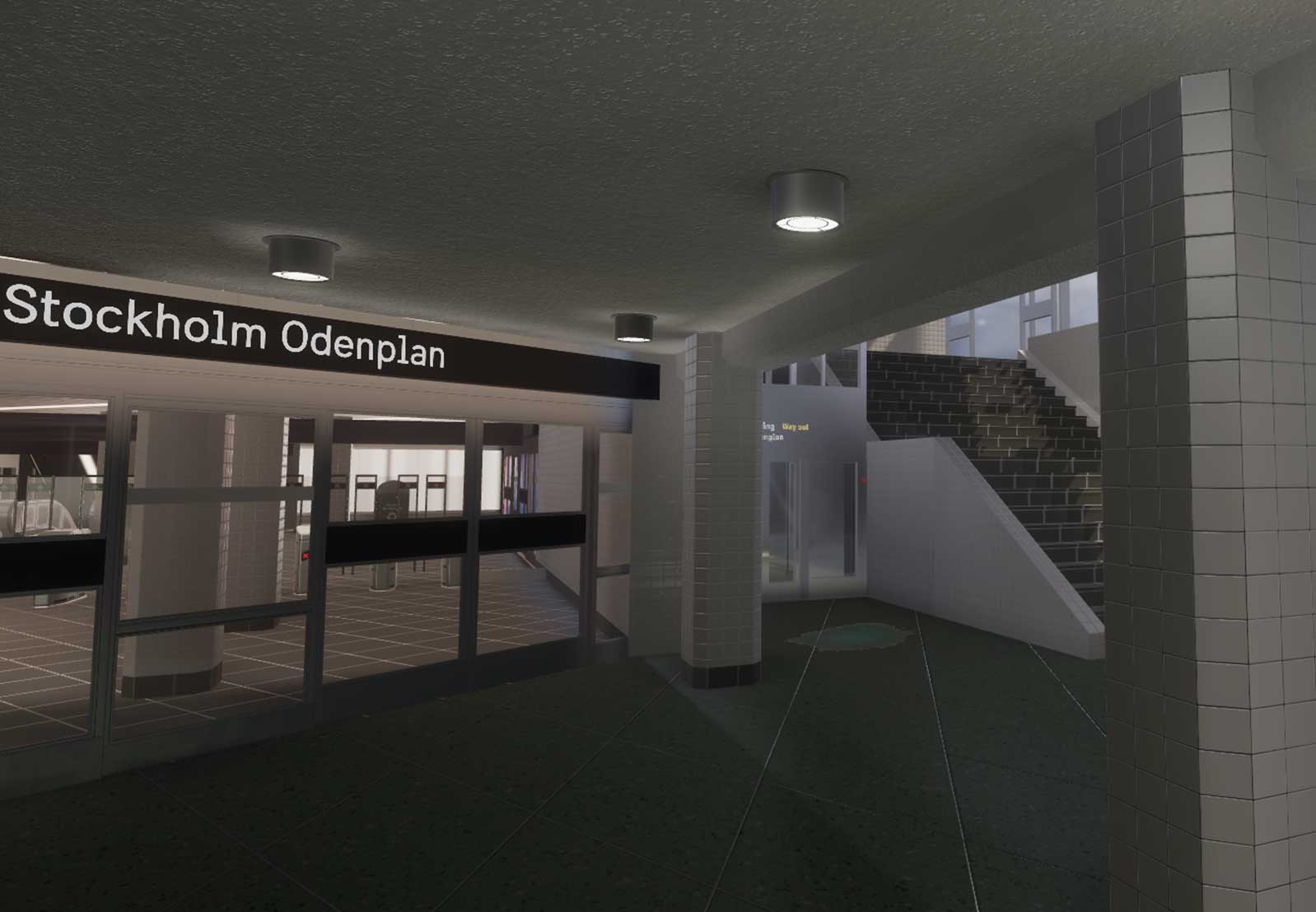 3D modelled Train Station